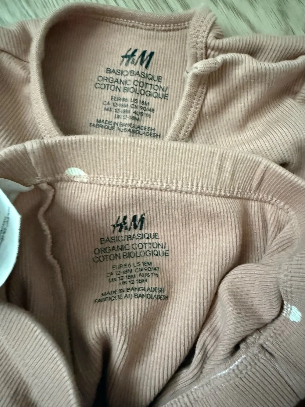 H&M Ribbed Organic Cotton Set in Blush